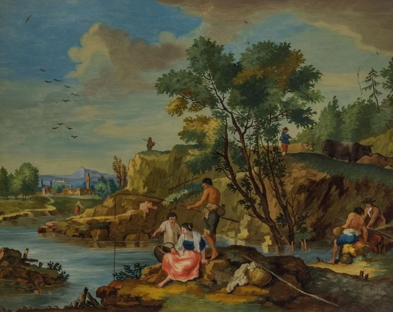 Paesaggio con fiume